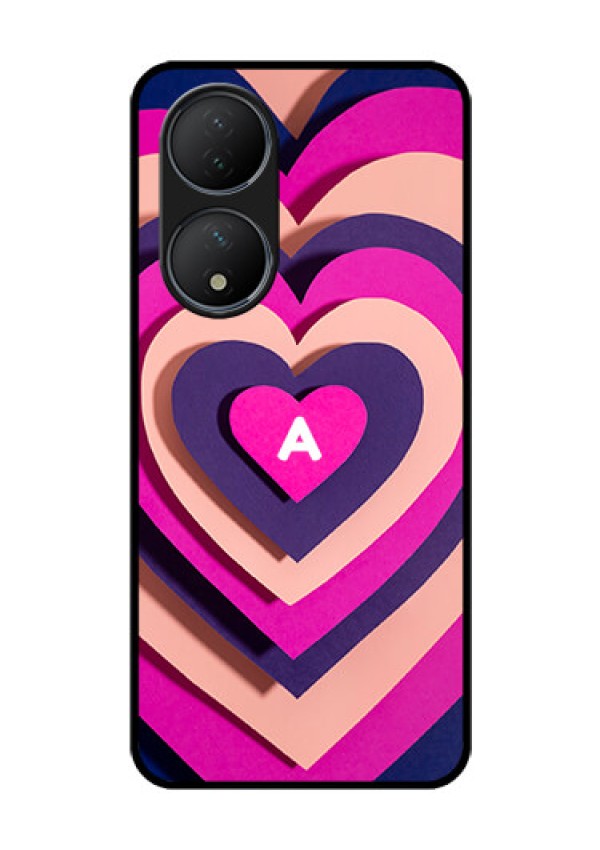Vivo T2 5G Custom Glass Mobile Case - Cute Heart Pattern Design