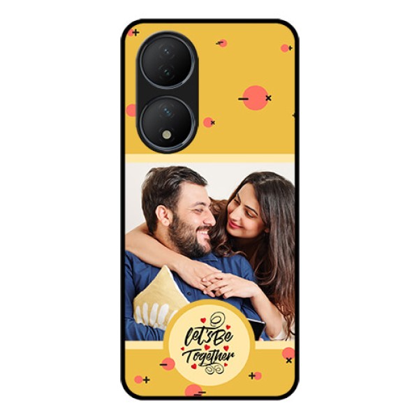 Vivo T2 5G Photo Printing on Glass Case - Lets be Together Design