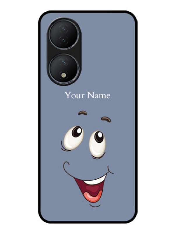 Custom Vivo T2 5G Photo Printing on Glass Case - Laughing Cartoon Face Design