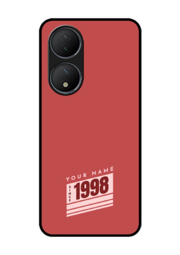 Vivo T2 5G Custom Glass Phone Case - Red custom year of birth Design