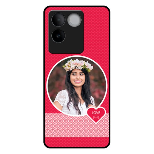Vivo T2 Pro 5G Custom Glass Phone Case - Pink Color Pattern Design Vivo T2 Pro 5G Custom Glass Phone Case - Pink Color Pattern Design