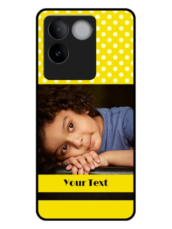 Custom Vivo T2 Pro 5G Custom Glass Phone Case - Bright Yellow Case Design
