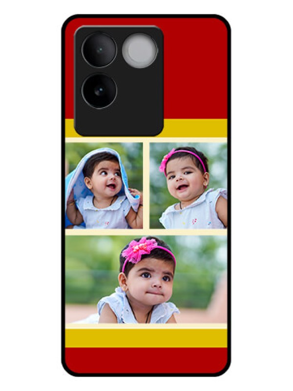 Custom Vivo T2 Pro 5G Custom Glass Phone Case - Multiple Pic Upload Design