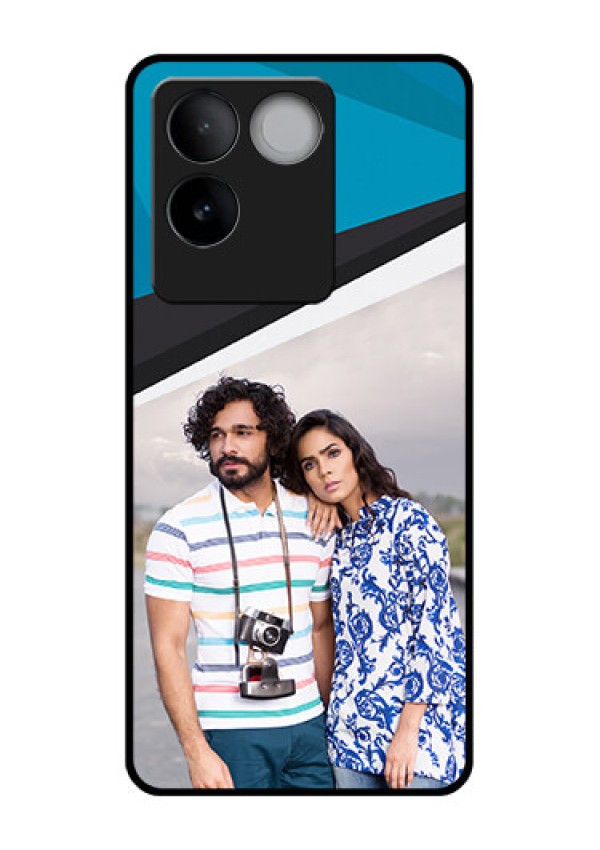 Vivo T2 Pro 5G Custom Glass Phone Case - Simple Pattern Photo Upload Design