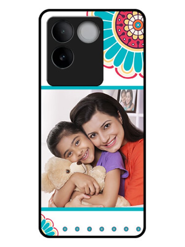 Custom Vivo T2 Pro 5G Custom Glass Phone Case - Flower Design