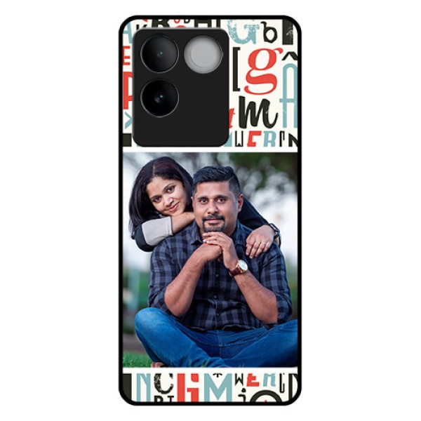 Vivo T2 Pro 5G Custom Glass Phone Case - Alphabet Design