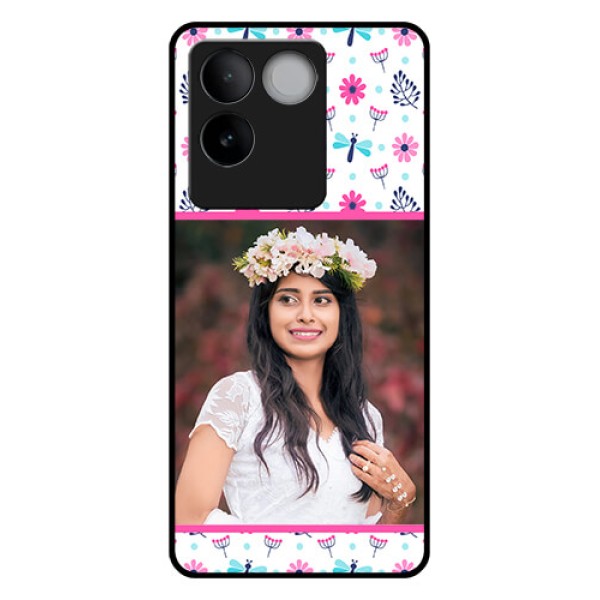 Vivo T2 Pro 5G Custom Glass Phone Case - Colorful Flower Design Vivo T2 Pro 5G Custom Glass Phone Case - Colorful Flower Design