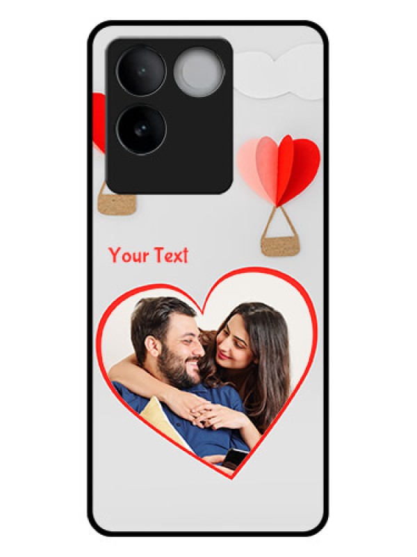 Custom Vivo T2 Pro 5G Custom Glass Phone Case - Parachute Love Design