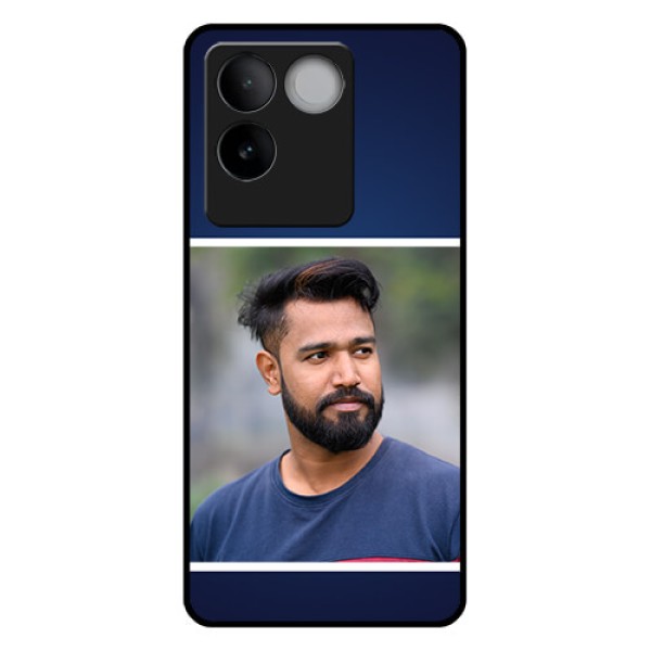 Vivo T2 Pro 5G Custom Glass Phone Case - Simple Royal Blue Design Vivo T2 Pro 5G Custom Glass Phone Case - Simple Royal Blue Design
