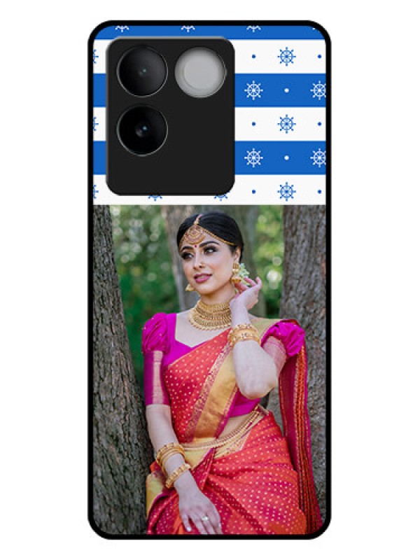 Custom Vivo T2 Pro 5G Custom Glass Phone Case - Snow Pattern Design