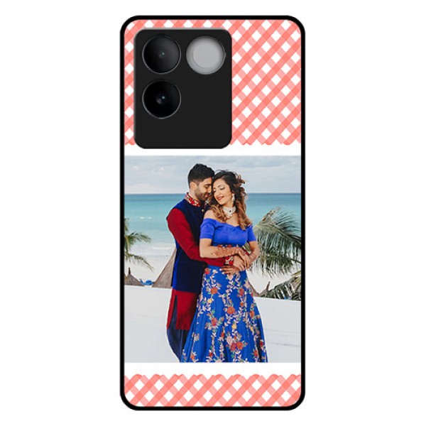 Vivo T2 Pro 5G Custom Glass Phone Case - Pink Pattern Design Vivo T2 Pro 5G Custom Glass Phone Case - Pink Pattern Design