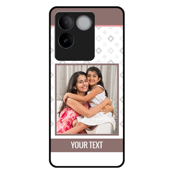 Vivo T2 Pro 5G Custom Glass Phone Case - Simple Diamond Design Vivo T2 Pro 5G Custom Glass Phone Case - Simple Diamond Design