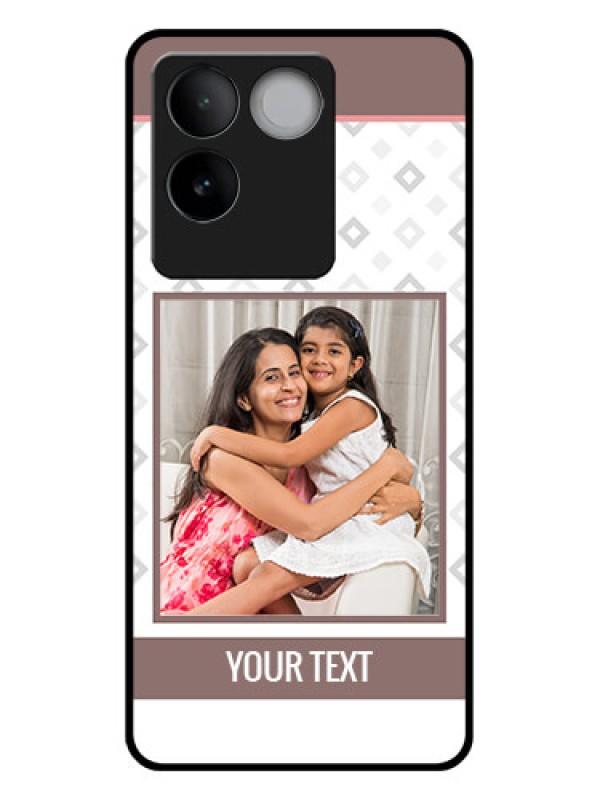 Custom Vivo T2 Pro 5G Custom Glass Phone Case - Simple Diamond Design