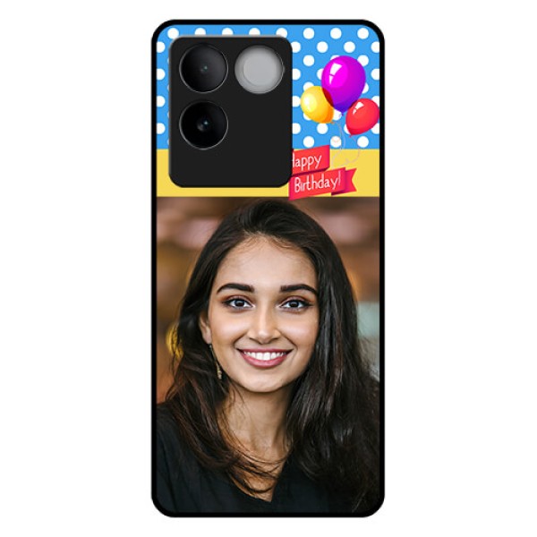 Vivo T2 Pro 5G Custom Glass Phone Case - Happy Birthday Design Vivo T2 Pro 5G Custom Glass Phone Case - Happy Birthday Design