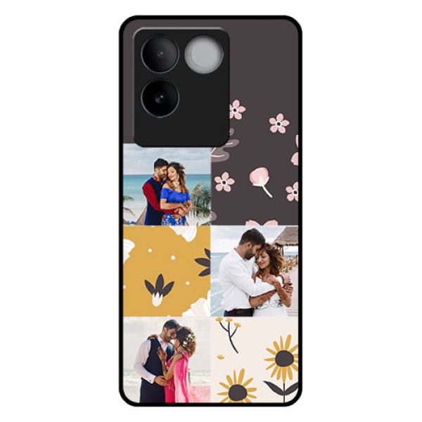 Vivo T2 Pro 5G Custom Glass Phone Case - 3 Images With Floral Design Vivo T2 Pro 5G Custom Glass Phone Case - 3 Images With Floral Design