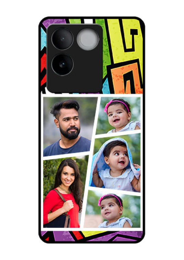 Vivo T2 Pro 5G Custom Glass Phone Case - Graffiti Pattern Design