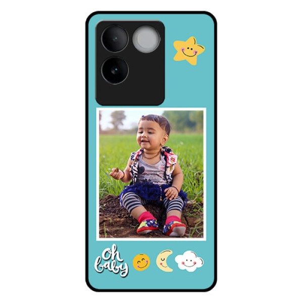 Vivo T2 Pro 5G Custom Glass Phone Case - Smiley Kids Stars Design Vivo T2 Pro 5G Custom Glass Phone Case - Smiley Kids Stars Design