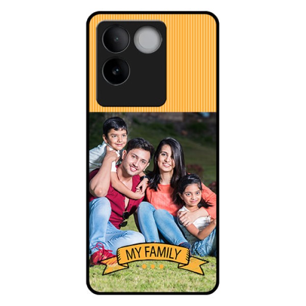 Vivo T2 Pro 5G Custom Glass Phone Case - My Family Design