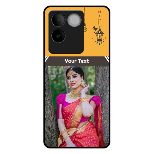 Vivo T2 Pro 5G Custom Glass Phone Case - With Family Picture And Icons Vivo T2 Pro 5G Custom Glass Phone Case - With Family Picture And Icons