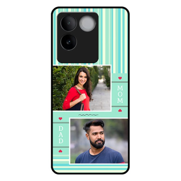 Vivo T2 Pro 5G Custom Glass Phone Case - Mom & Dad Pic Design Vivo T2 Pro 5G Custom Glass Phone Case - Mom & Dad Pic Design