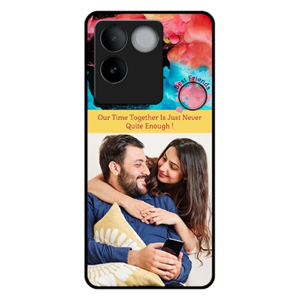 Vivo T2 Pro 5G Custom Glass Phone Case - Quote With Acrylic Painting Design Vivo T2 Pro 5G Custom Glass Phone Case - Quote With Acrylic Painting Design