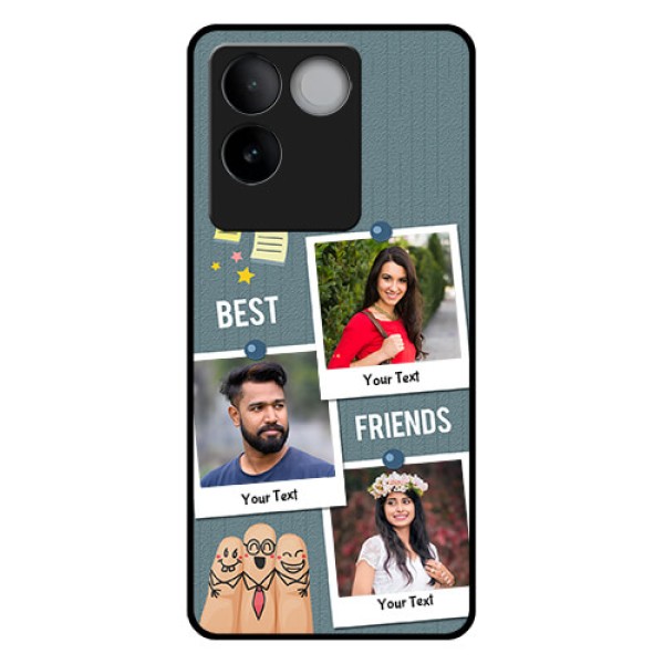 Vivo T2 Pro 5G Custom Glass Phone Case - Sticky Frames And Friendship Design Vivo T2 Pro 5G Custom Glass Phone Case - Sticky Frames And Friendship Design