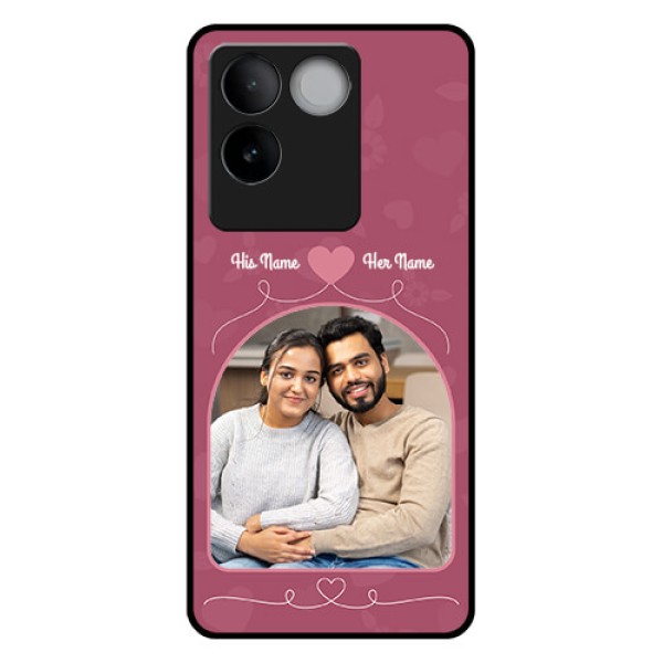 Vivo T2 Pro 5G Custom Glass Phone Case - Love Floral Design