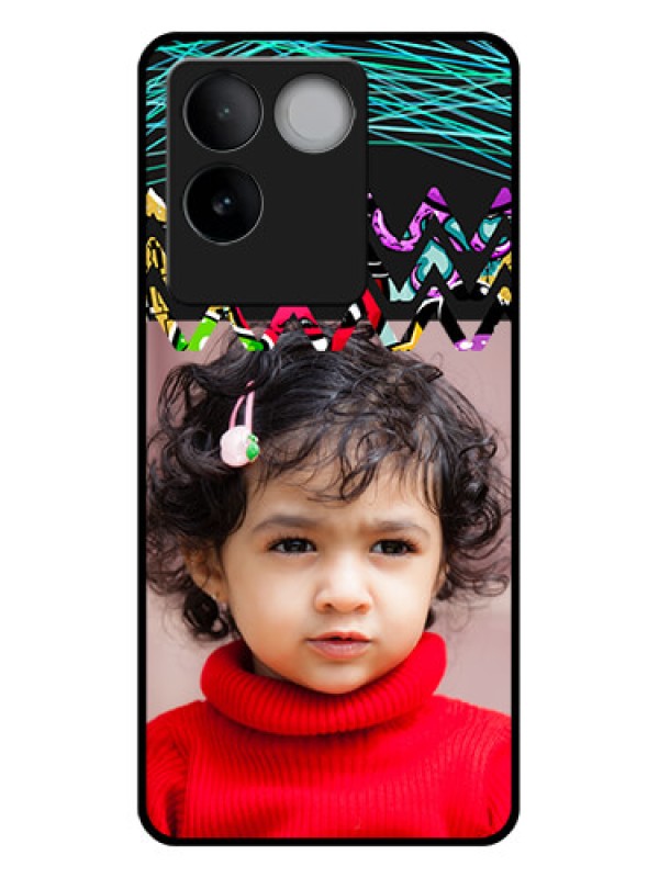 Custom Vivo T2 Pro 5G Custom Glass Phone Case - Neon Abstract Design