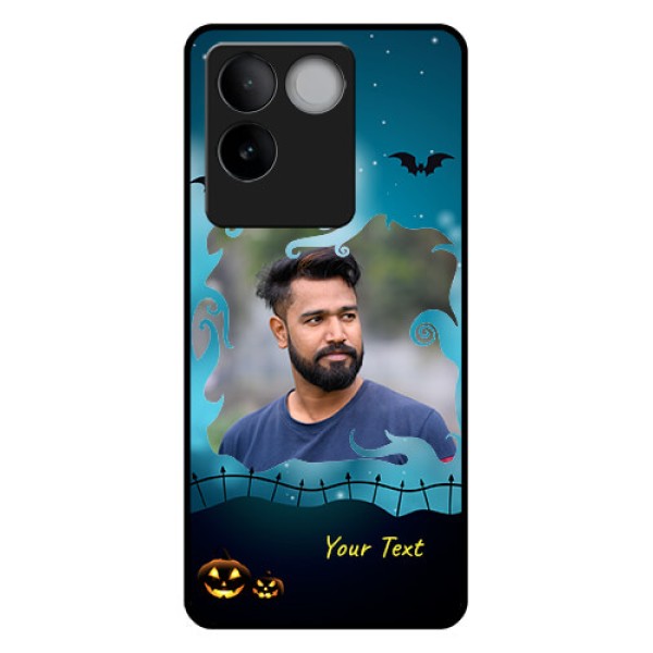 Vivo T2 Pro 5G Custom Glass Phone Case - Halloween Frame Design