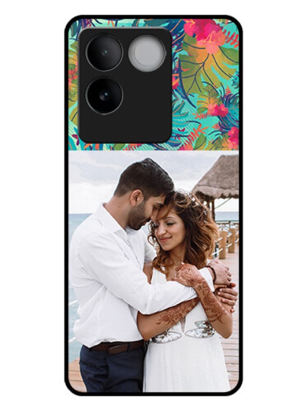 Custom Vivo T2 Pro 5G Custom Glass Phone Case - Watercolor Floral Design