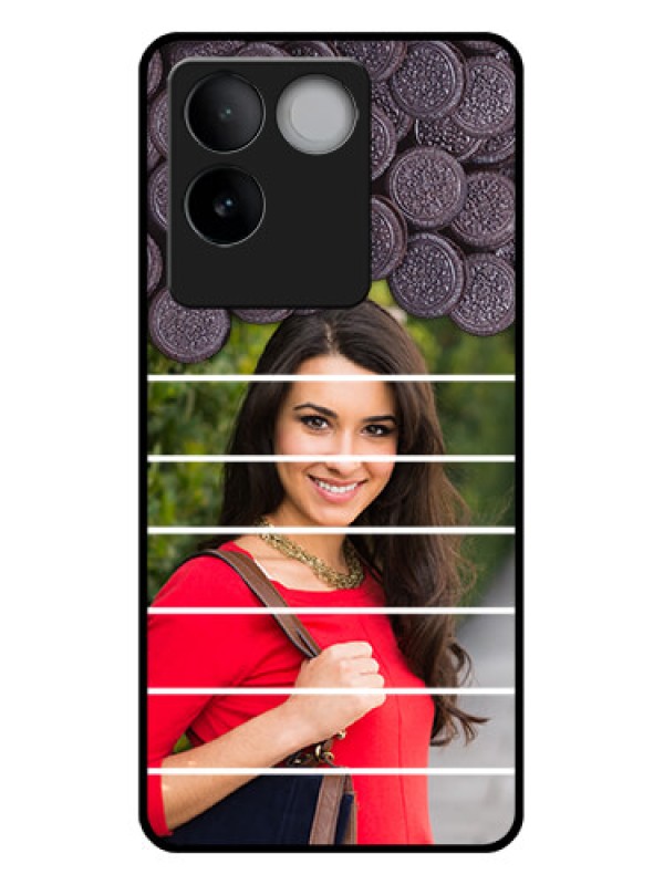 Custom Vivo T2 Pro 5G Custom Glass Phone Case - With Oreo Biscuit Design