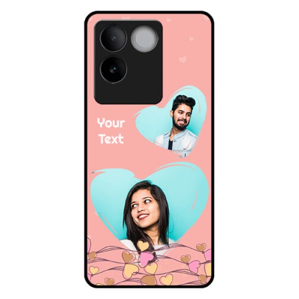 Vivo T2 Pro 5G Custom Glass Phone Case - Love Doodle Design