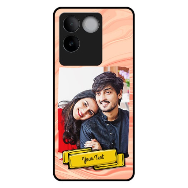 Vivo T2 Pro 5G Custom Glass Phone Case - Marble Texture Design