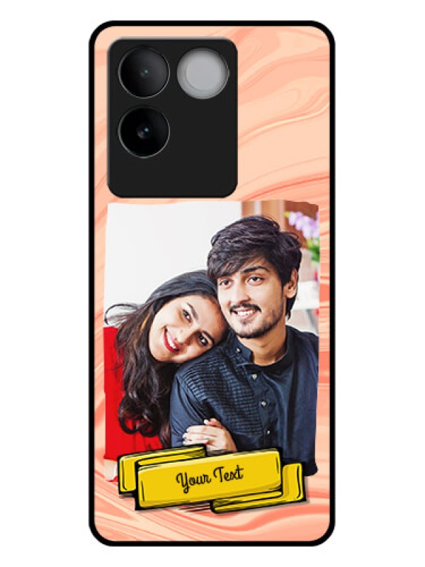 Custom Vivo T2 Pro 5G Custom Glass Phone Case - Marble Texture Design