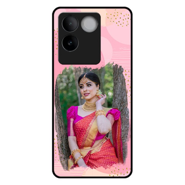 Vivo T2 Pro 5G Custom Glass Phone Case - Gold Glitter Splash Design Vivo T2 Pro 5G Custom Glass Phone Case - Gold Glitter Splash Design
