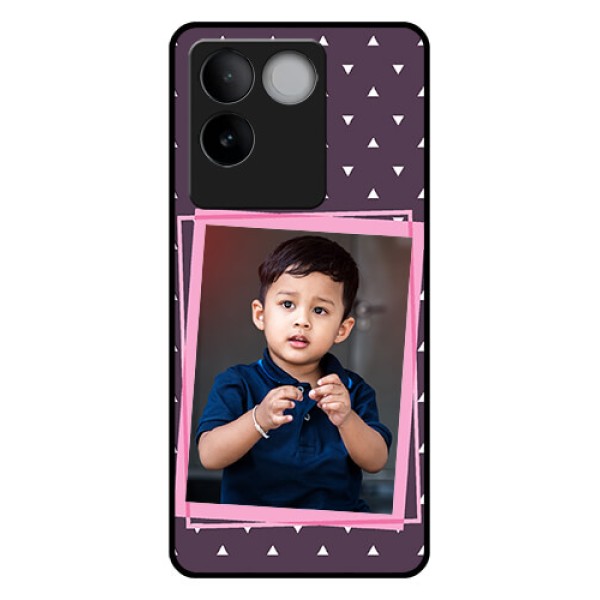 Vivo T2 Pro 5G Custom Glass Phone Case - Triangle Pattern Dotted Design Vivo T2 Pro 5G Custom Glass Phone Case - Triangle Pattern Dotted Design