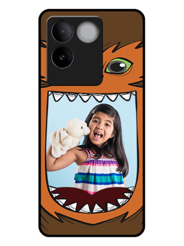 Custom Vivo T2 Pro 5G Custom Glass Phone Case - Owl Monster Back Case Design