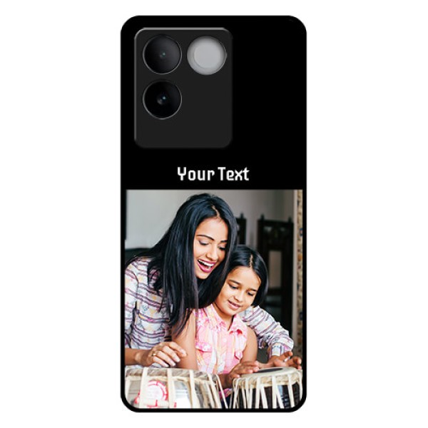 Vivo T2 Pro 5G Custom Glass Phone Case - Photo With Name Design