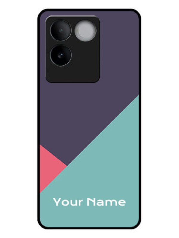 Custom Vivo T2 Pro 5G Custom Glass Phone Case - Tri Color Abstract Design