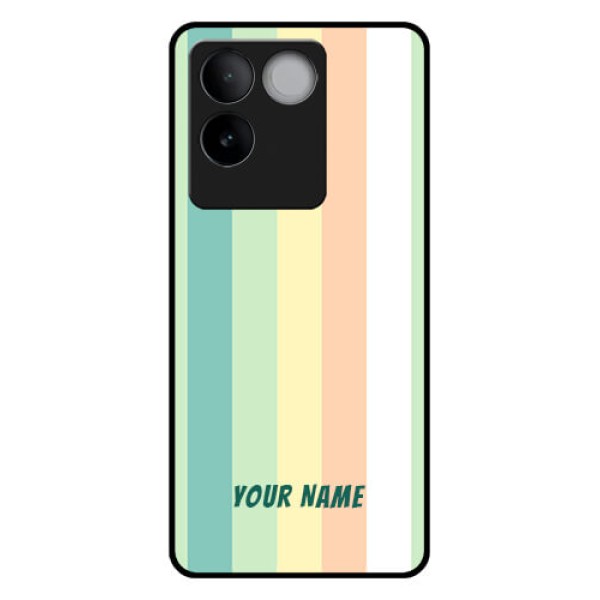Vivo T2 Pro 5G Custom Glass Phone Case - Multi - Colour Stripes Design Vivo T2 Pro 5G Custom Glass Phone Case - Multi - Colour Stripes Design