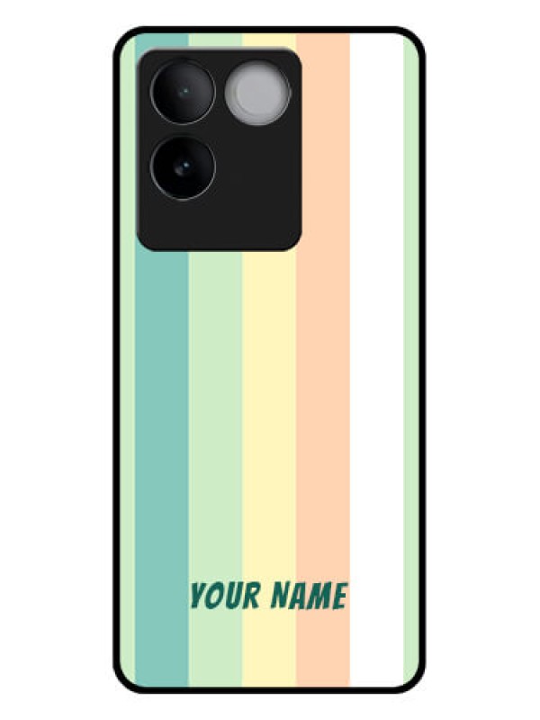 Custom Vivo T2 Pro 5G Custom Glass Phone Case - Multi - Colour Stripes Design