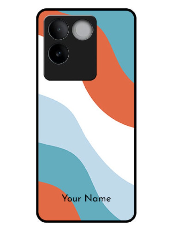Custom Vivo T2 Pro 5G Custom Glass Phone Case - Coloured Waves Design