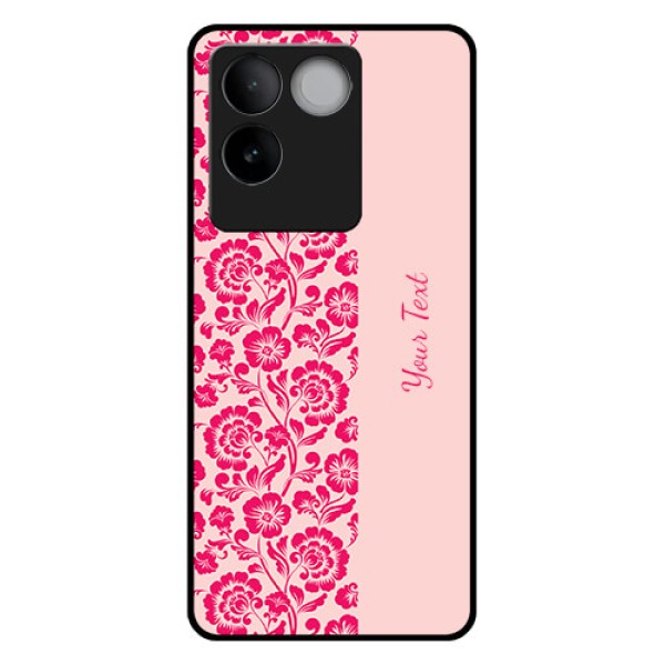 Vivo T2 Pro 5G Custom Glass Phone Case - Attractive Floral Pattern Design