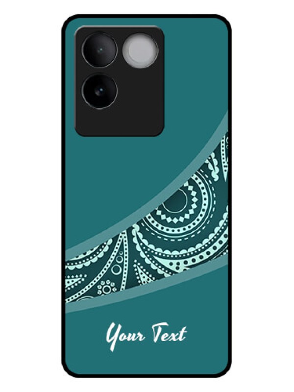 Custom Vivo T2 Pro 5G Custom Glass Phone Case - Semi Visible Floral Design
