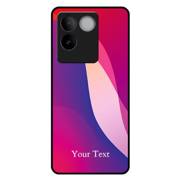Vivo T2 Pro 5G Custom Glass Phone Case - Digital Abstract Overlap Design