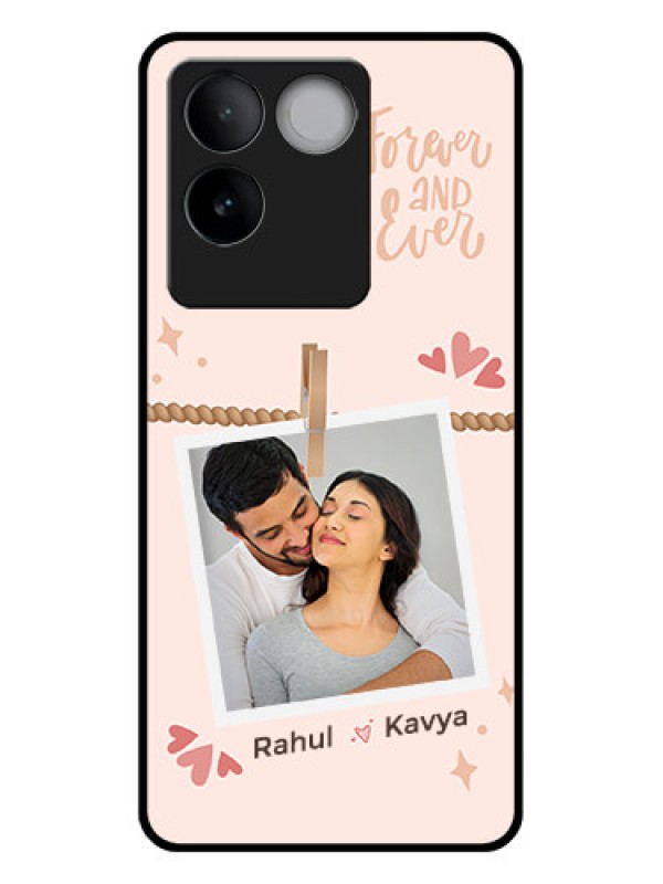 Custom Vivo T2 Pro 5G Custom Glass Phone Case - Forever And Ever Love Design