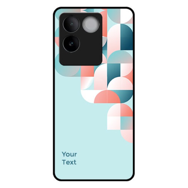 Vivo T2 Pro 5G Custom Glass Phone Case - Stylish Semi - Circle Pattern Design