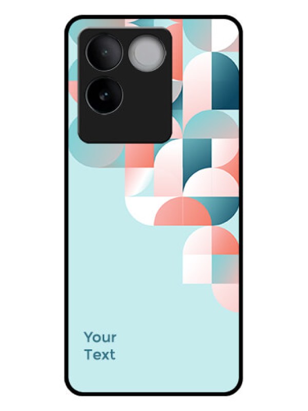 Custom Vivo T2 Pro 5G Custom Glass Phone Case - Stylish Semi - Circle Pattern Design