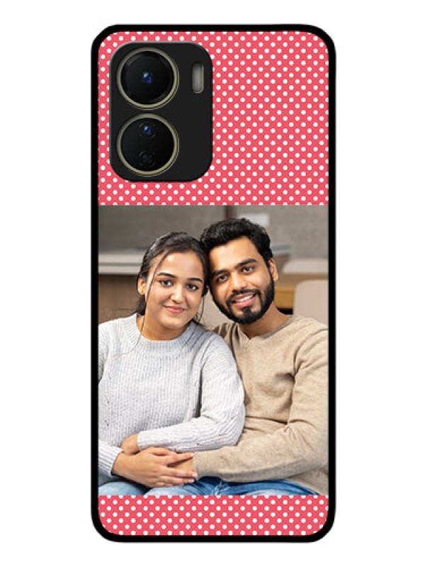 Custom Vivo T2x 5G Custom Glass Phone Case - White Dotted Design