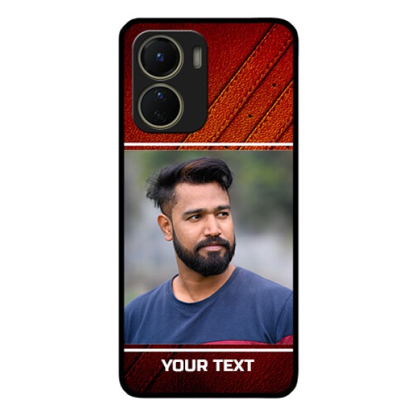 Vivo T2x 5G Personalized Glass Phone Case - Leather Phone Case Design